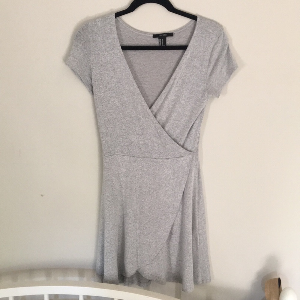 Grey Wrap Dress